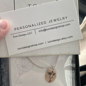 Brand new in box! Birth flower necklace!